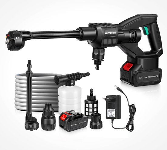 Draadloze Hogedrukreiniger 21V Hogedrukreiniger Pistool Heldhand Elektrisch Wassen Waterpistool Draagbare Auto Wasmachine Auto Wasmachine Pomp Hogedrukreiniger Autoverzorging for Thuis Wasstraat/Out
