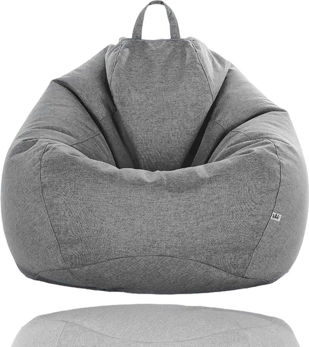 Imitatiebont Zachte Loungezak FIEATES Zitzakstoel - Grijze Overhemd Hoes 1,5m, Geen Vulling Inbegrepen, Voor Volwassenen En Kinderen Beanbag Knuffel